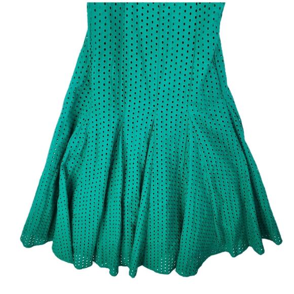 Anthropologie Maeve Lelia Eyelet Midi Dress Green Lined Sz 6 Small Sleeveless - Picture 7 of 12